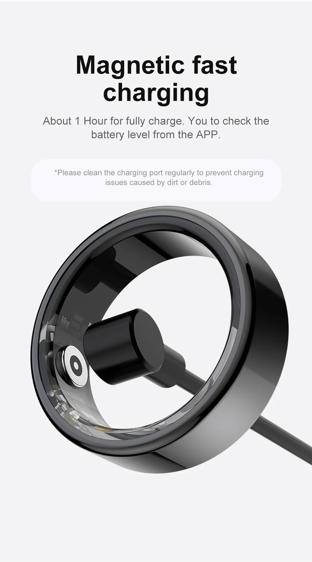 [2024 ] COLMI R02 Smart Ring Military Grade Titanium Steel Shell Health Monitoring IP68 & 5ATM Waterproof Multi-sport Modes
