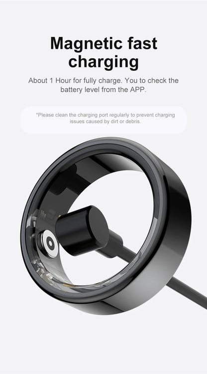 [2024 ] COLMI R02 Smart Ring Military Grade Titanium Steel Shell Health Monitoring IP68 & 5ATM Waterproof Multi-sport Modes
