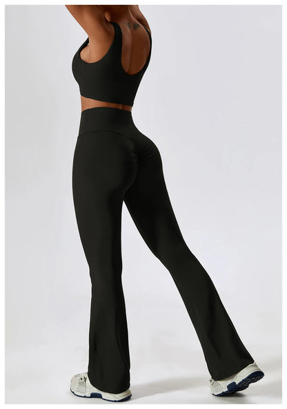 Women Yoga Set – Seamless Sportswear Gym Legging & Fitness Bra Crop Top