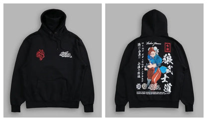 Gothic Harajuku Hoodie – Y2K Streetwear Oversized Pullover for Men | Retro Casual Sweatshirt