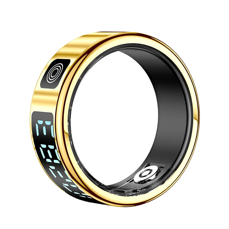 Fitness Sleep Smart Ring LED Display Screen Heart Rate Blood Oxygen Monitoring Outdoor Sports Modes IP68 & 5ATM Waterproof Ring
