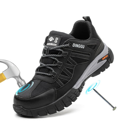Safety Work Boots Steel Toe Anti-smash Anti-puncture Indestructible Work Shoes for Men Women, Lightweight Breathable Non-slip Wear Resistant Rubber Sole Industrial Construction Protective Footwear, Shock Absorbing Comfort Ins