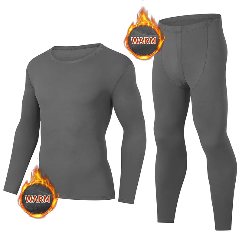 Men's Autumn/Winter Warm Underwear Set Solid Color Multi Color Round Neck Long Sleeve Top Letter Elastic Waist Casual Pants