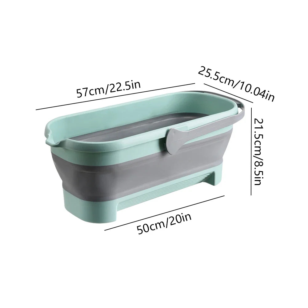 360 Rotating Microfiber Flat Mop - Self-Contained Lazy Floor Cleaner