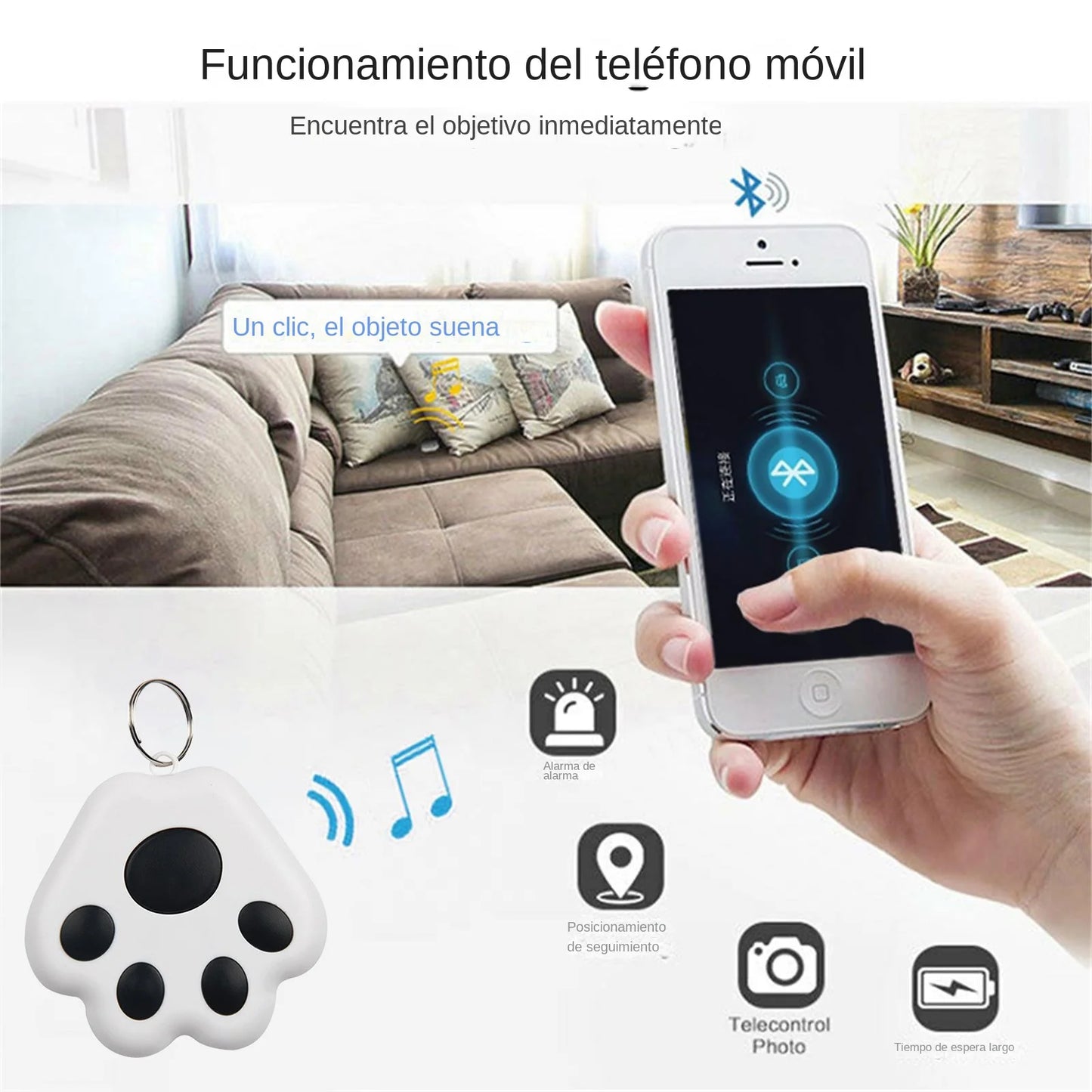 Mini GPS Locator Anti-Lost Device Alarm Wallet Keychain Smart Tag Bluetooth Tracer Keychain Pet Child Luggage Tracker Key Finder