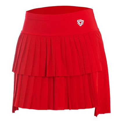 Women Sports Mini Pleated Skirt Golf Tennis Skirts High Waist Double Layer Gym Fitness Running Yoga Athletic Workout Skort