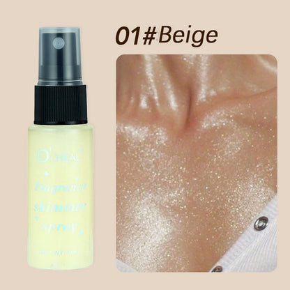 Flash Spray, Lasting Flash, Waterproof, Sweat Proof, Stain Proof, Suitable for Face, Body, Neck, Bright Makeup, Shiny Cosmetics