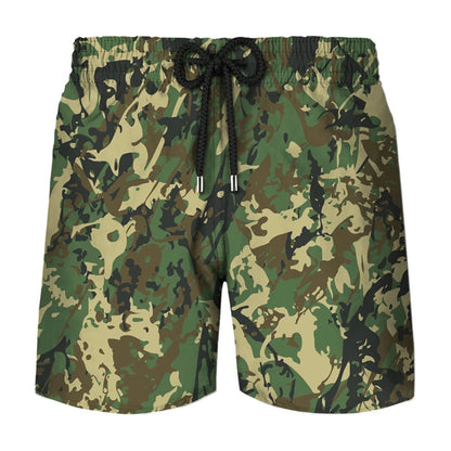 3D Printed Shorts - Men's Tree Leaf Camouflage Casual Breathable Sports Summer Pants