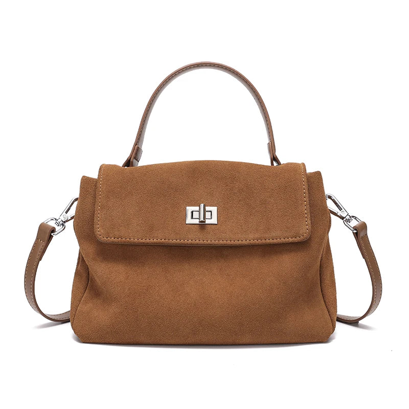Genuine Leather Crossbody - Women's Soft Leather Messenger Bag With Zipper Closure