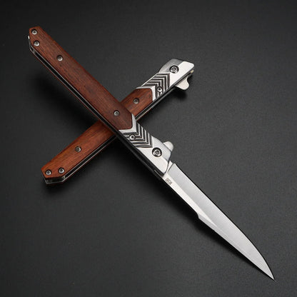 Wooden Handle Folding Fruit Knife - Sharp Camping Peeler for Fruits  Vegetables