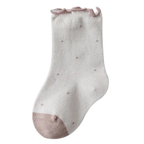 Lawadka Children's Girls Socks Cotton Dot Solid Kids Girl Sock Fashion Princess Baby Socks For Girls   Autumn Winter 0-12Years