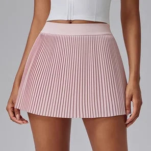 Women Sports Skirt High Waist Pleated Athletic Quick Dry Fabric Floral Print Tennis Fitness Summer