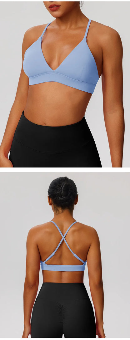 Tight Yoga Bra Women's Camisole Beautiful Back No Steel Ring Sports Bra Quick Drying Running Yoga Clothes Fitness Chest Pads