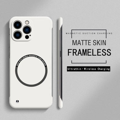 Frameless Magnetic For Magsafe Ultra Slim Case For iPhone 17 Air 16E 16 15 14 13 12 Pro Max Plus Mini Hard PC Matte Back Cover