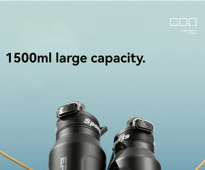 Insulated Water Bottle Stainless Steel Tumble Cycling Cold And Hot Flasks Double Wall Portable With Handle Sports Outdoor Cup