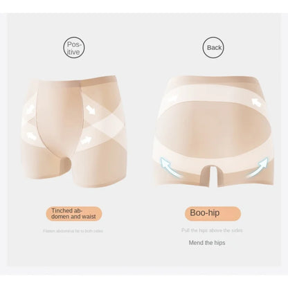 Cooling Boxer Tummy Control Pants Breathable Tight Women Safety Pants Shaping Hip Lifting Adjustable High Waist