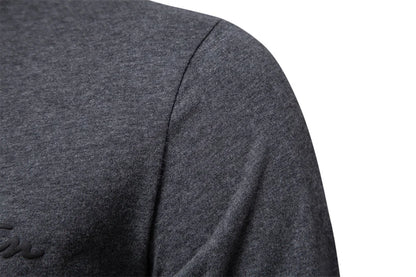 AIOPESON 100% Cotton Long Sleeve Men's T-shirt Solid Color Letter Print Casual T shirts for Men New Spring Tops Tee Men Clothing