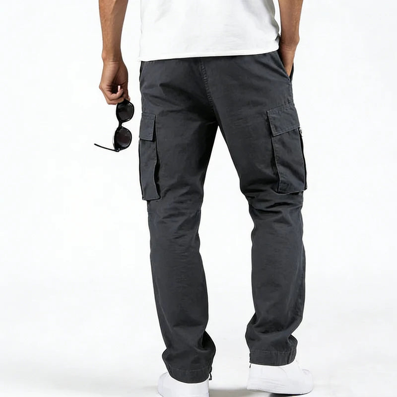 Men's Tactical Cargo Pants Multi Pocket Straight Leg Drawstring Waist Outdoor Hiking Work Casual Daily Street Travel Trousers