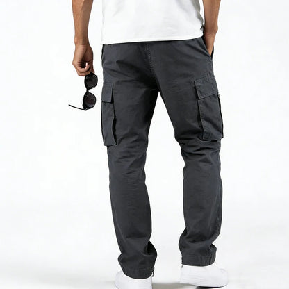 Men's Tactical Cargo Pants Multi Pocket Straight Leg Drawstring Waist Outdoor Hiking Work Casual Daily Street Travel Trousers