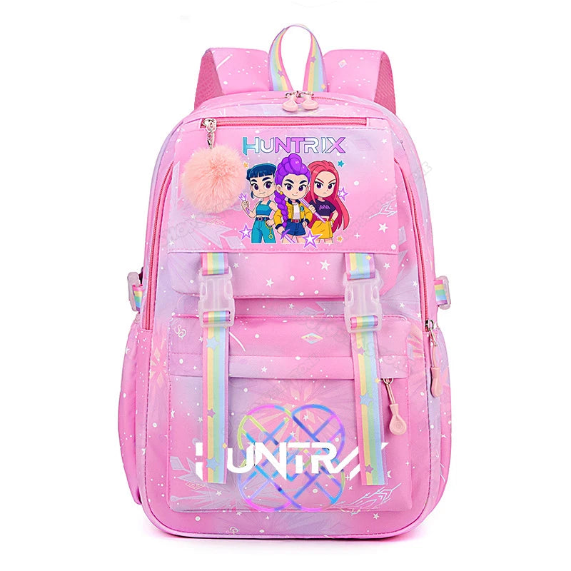 Kids Backpack - High Capacity Cartoon Anime School Bag for Girls | Breathable, Wear Resistant