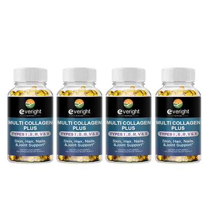 Multi Collagen Pills for Antioxidant Women & Men Natural Skin Care Supplement - Hydrolyzed Protein Collagen Peptides
