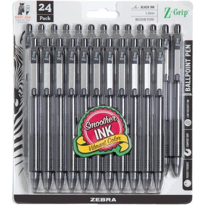 Retractable Ballpoint Pens Smooth Writing Black Ink 1.0mm Medium Point for School Office Note Taking Journal Planner Supplies 24 Pack