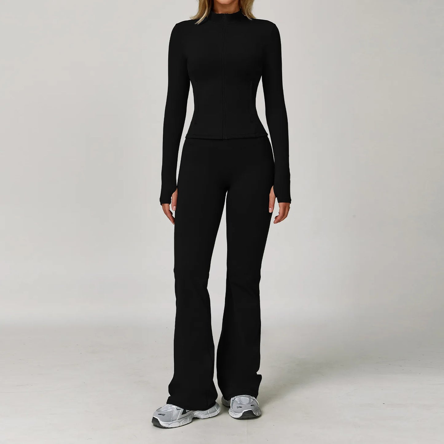 Women Yoga Sports Set - Running Fitness Outfit with Super Elastic, Breathable Gym Tracksuit