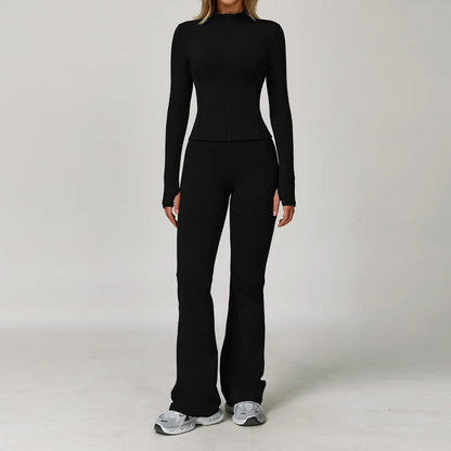 Women Yoga Sports Set - Running Fitness Outfit with Super Elastic, Breathable Gym Tracksuit