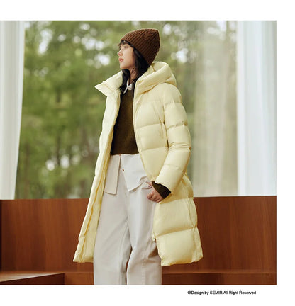 Women Down Jacket - Lightweight Waterproof Winter Coat With Self Heating Lining & Hood