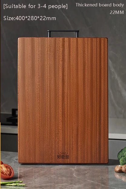 Ebony Cutting Board – Double Sided Solid Wood Kitchen Chopping Block, Antibacterial