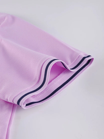Women Stripe Polo Shirt - Summer Short Sleeve Polos | Soft Knit Top, Loose Fit