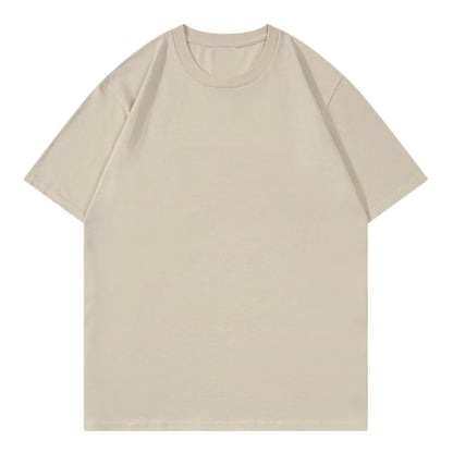 Organic Cotton T Shirt - Men's Solid Color Casual Crew Neck Tee Breathable