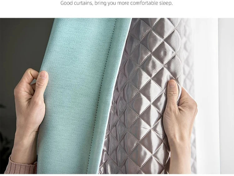 Windproof Winter Curtains - Thick Cotton Thermal Drapes for French Windows | Sound Insulation & Energy Saving