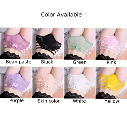 Women Underwear Floral Briefs Mesh Comfort Sheer Underpants Lace High Waist Panties Thin See Through Knickers Sweet Lingerie