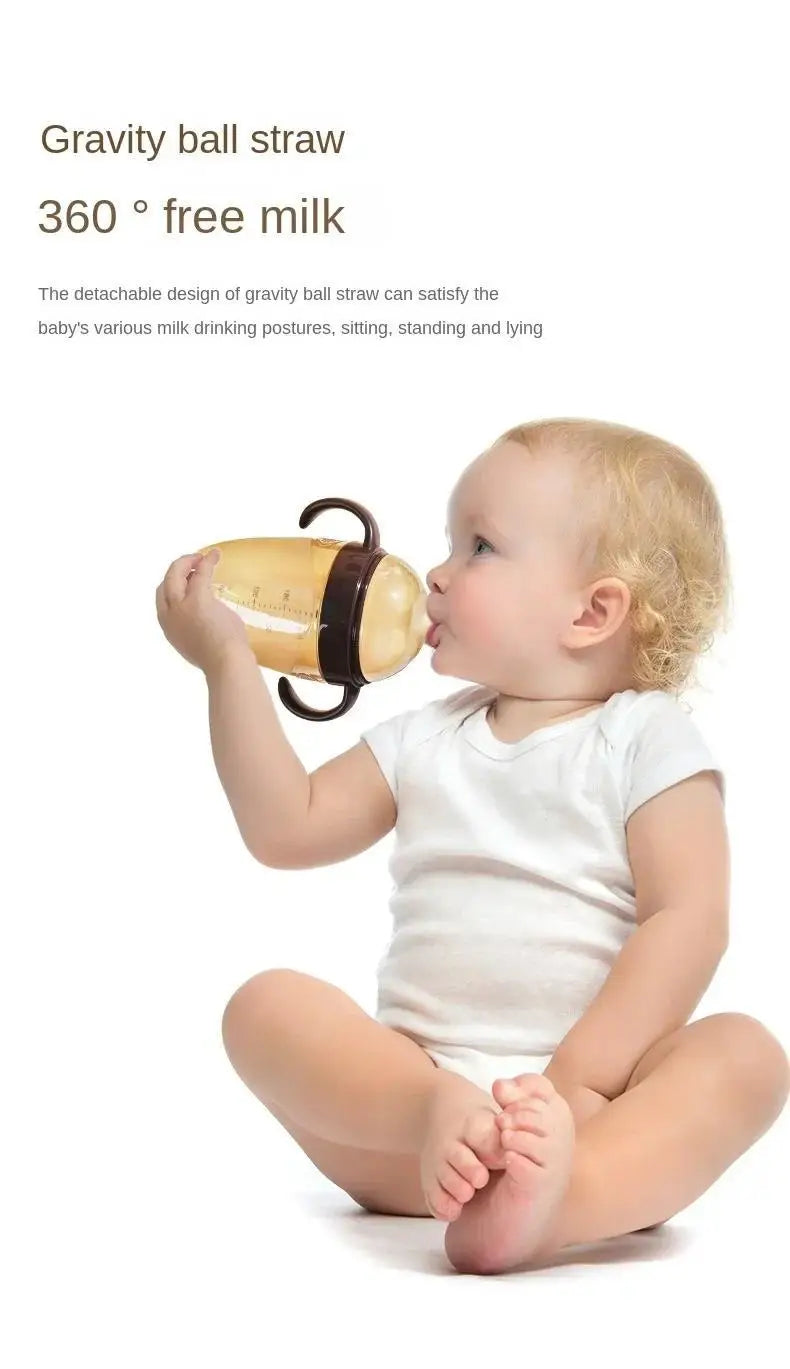 Baby Bottle 250/150ml Silver Nanoparticle Antibacterial Baby Silicone Bottle Baby Weaning Anti Suffocation Nipple Bottle