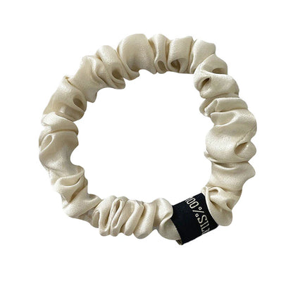 100% Pure Mulberry Silk Scrunchies Hair Bands Ties Gum Elastics Ponytail Holders for Women Girls Hair Accessories 19 Momme 1.5CM