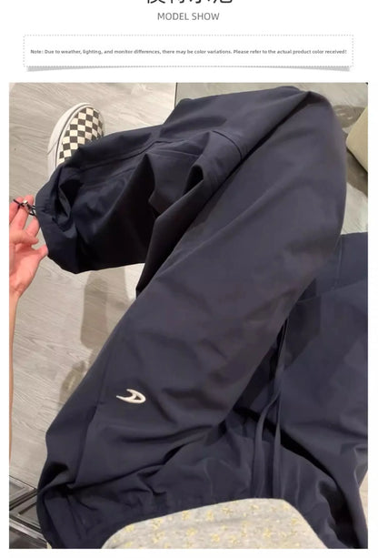 American High Street Style Women's Cargo Pants Spring Summer 2026 New Slimming Drapey Loose Sweatpants Folded Hem