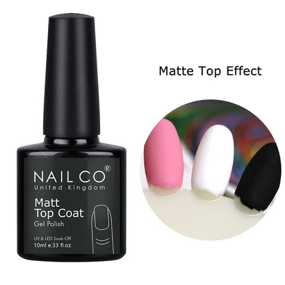 HEMATPO Free Top  Base Coat Nail Gel - 15ml Semi-Permanent Soak Off UVLED Varnish