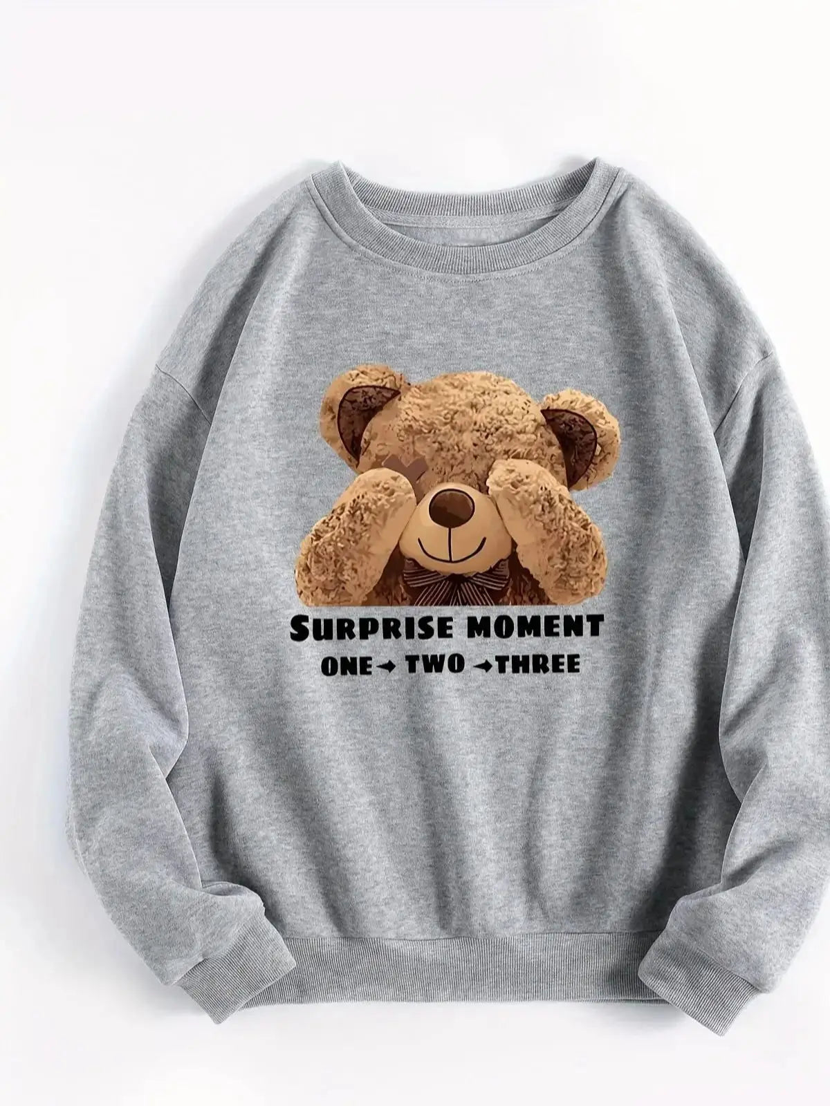 CLoose Sweatshirt Casual Long Sleeve Women Autumn and Winter Cartoon Bear Comfortable Pullover Crewneck Loose Female Clothes