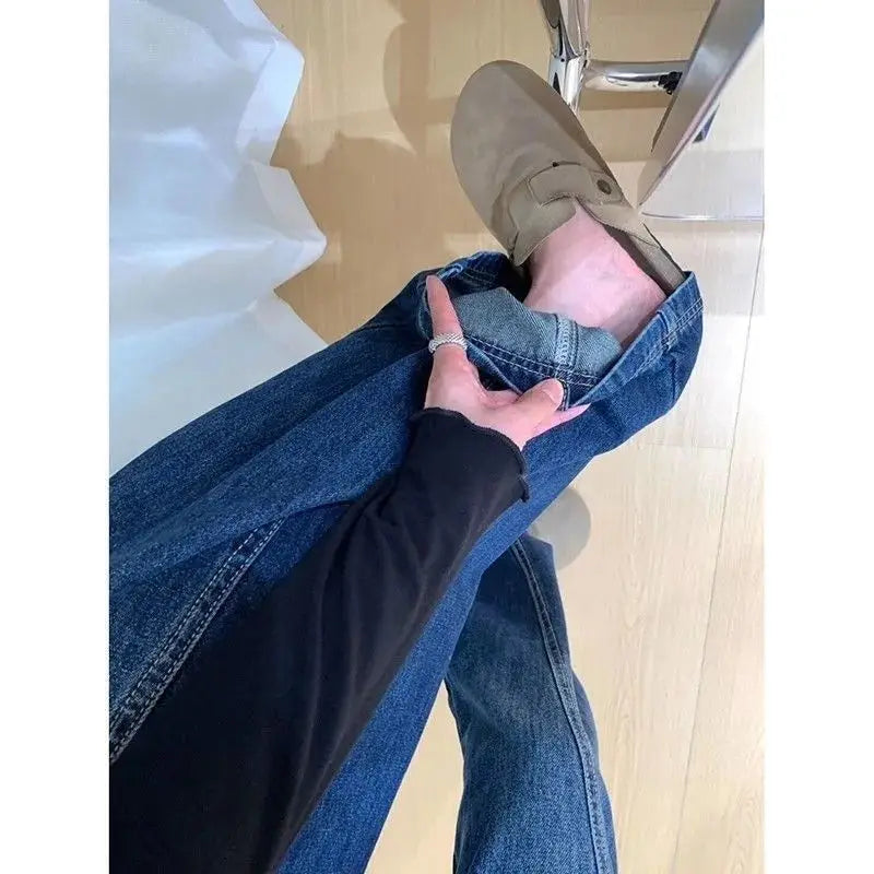 Y2k Womens Jeans Loose Fit Straight Leg Wide Trousers Baggy Denim Pants Casual Streetwear High Waist Vintage Washed Y2k Jeans