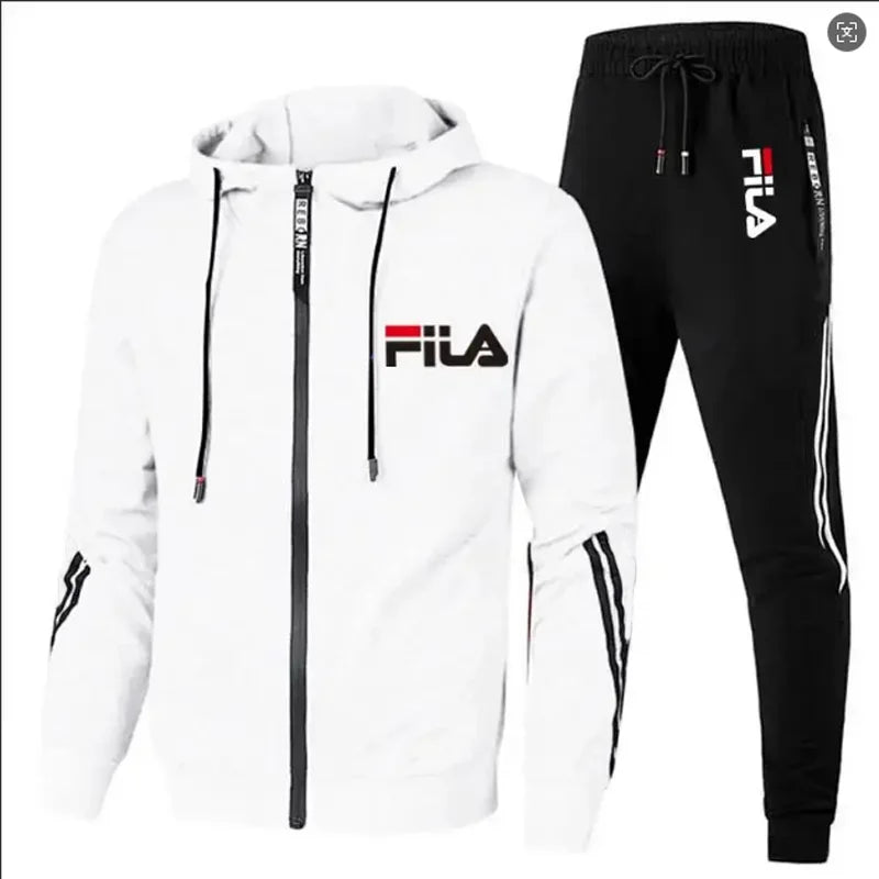 Men's 2026 Fashion Leisure Outdoor Zipper Jacket And Sports Pants Jogging Set Fitness Two-Piece Set for Spring And Autumn