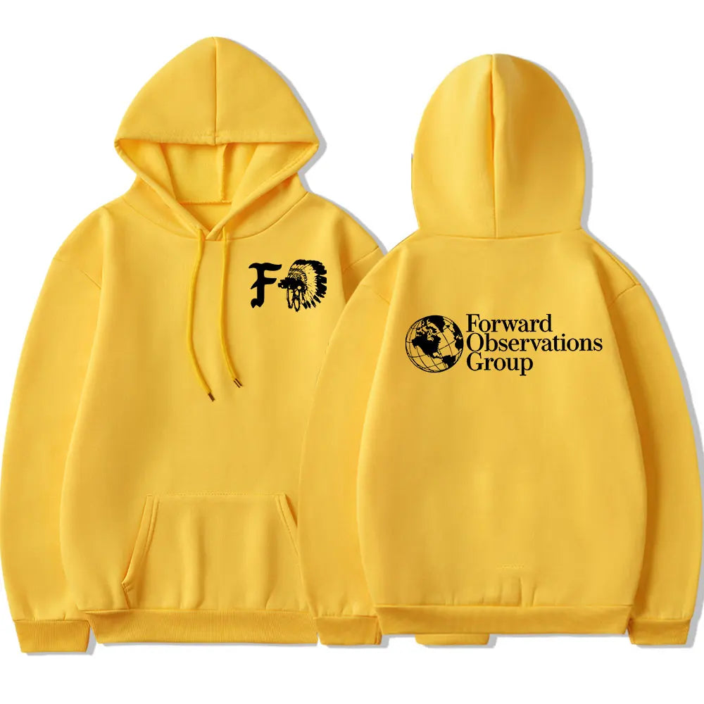 Vintage FOG Forward Observations Group Hoodie Skeleton Graphic Hooded Sweatshirts Male Gothic Punk Hoodies Harajuku Streetwear