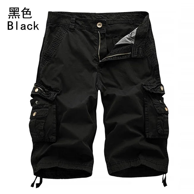 Choice Cargo Shorts Men 2025 Summer Army Military Tactical Homme Shorts Casual Solid Multi-Pocket Male Cargo Shorts Plus Size