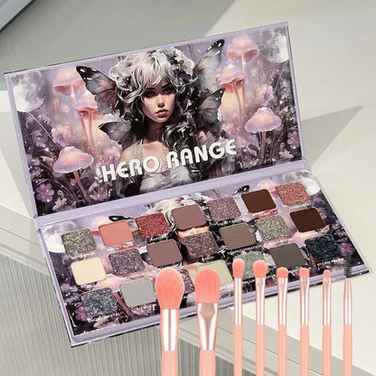 21-Color Chameleon Flashing Eyeshadow Palette Cold Moon Multi-functional Matte Shimmer Glitter Pigments Long-lasting Makeup