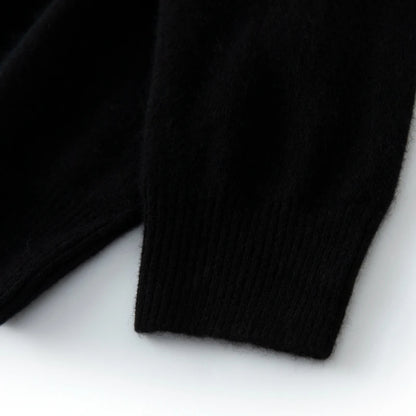 CHICUU Men's 100% Cashmere Sweater Zipper Pullover Mock Neck Long Sleeve Basic Cashmere Knitwear Autumn Winter Clothing Tops