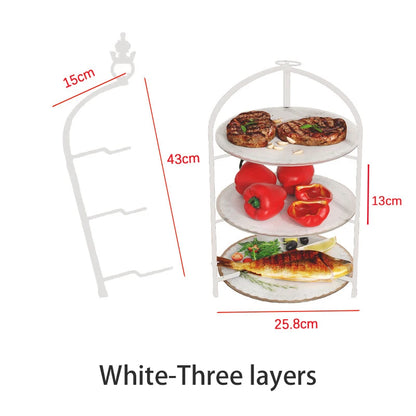 Kitchen Storage Rack | Wall Mounted Rust Proof Rack, Foldable Side Dish Organizer with Drawer