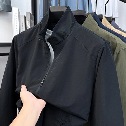 Men's Lightweight Packable Windbreaker Jacket 100% Polyamide Nylon Breathable Outdoor Sports Sun Protection Coat 2026