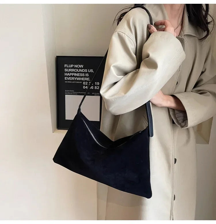 Retro Shoulder Bag – Women's Tote Bag With Large Capacity | Zipper Closure