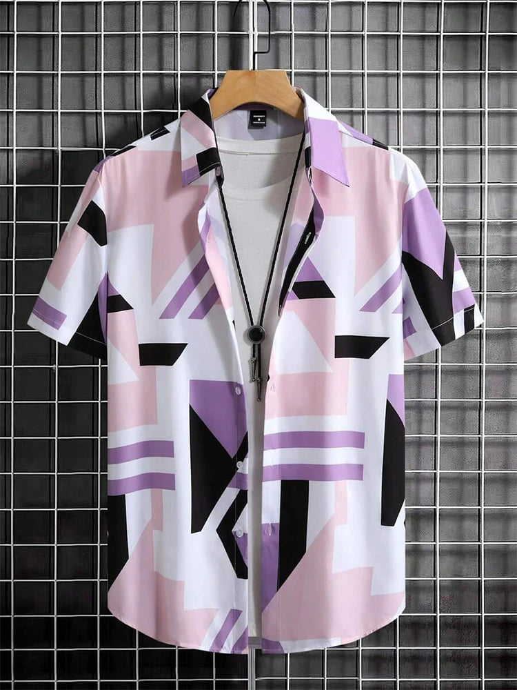 Hawaiian Men's Shirt Summer Outdoor Beach Men's Short-sleeved Shirt Urban Everyday Casual Men's Shirt Street Fashion Men's Shirt