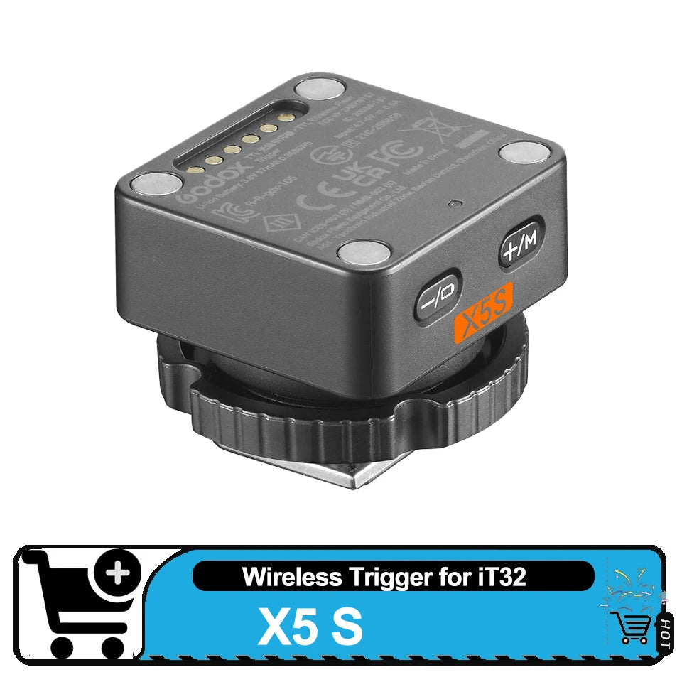 Godox IT32 IFlash Camera Flash TTL HSS Rotating Head on Camera Flash Light X5 C/S/N/F/O/L Wireless TTL Magnetic Flash Trigger